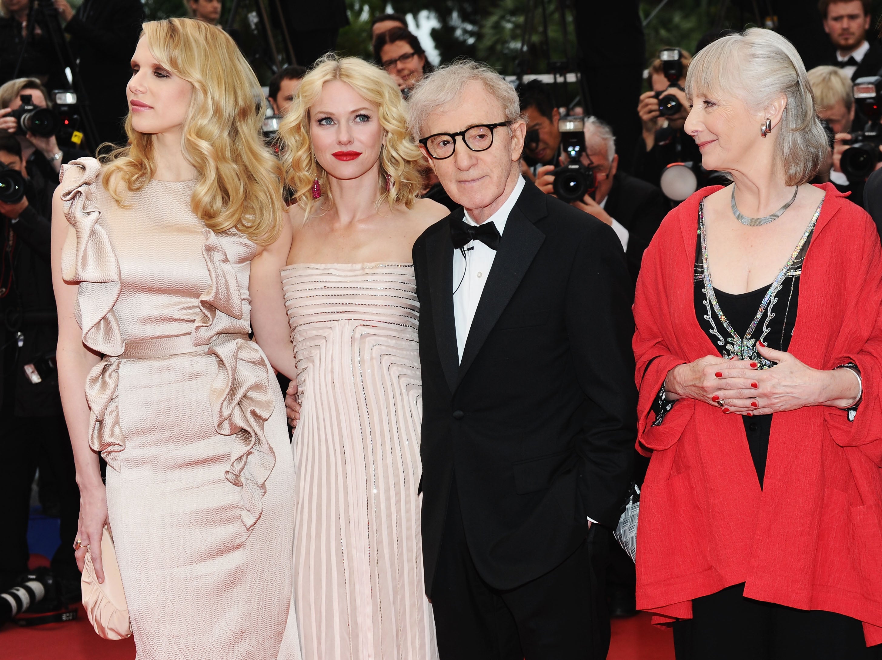 Lucy Punch with Woody Allen and the cast of ‘You Will Meet a Tall Dark Stranger’ at the Cannes Film Festival in 2010