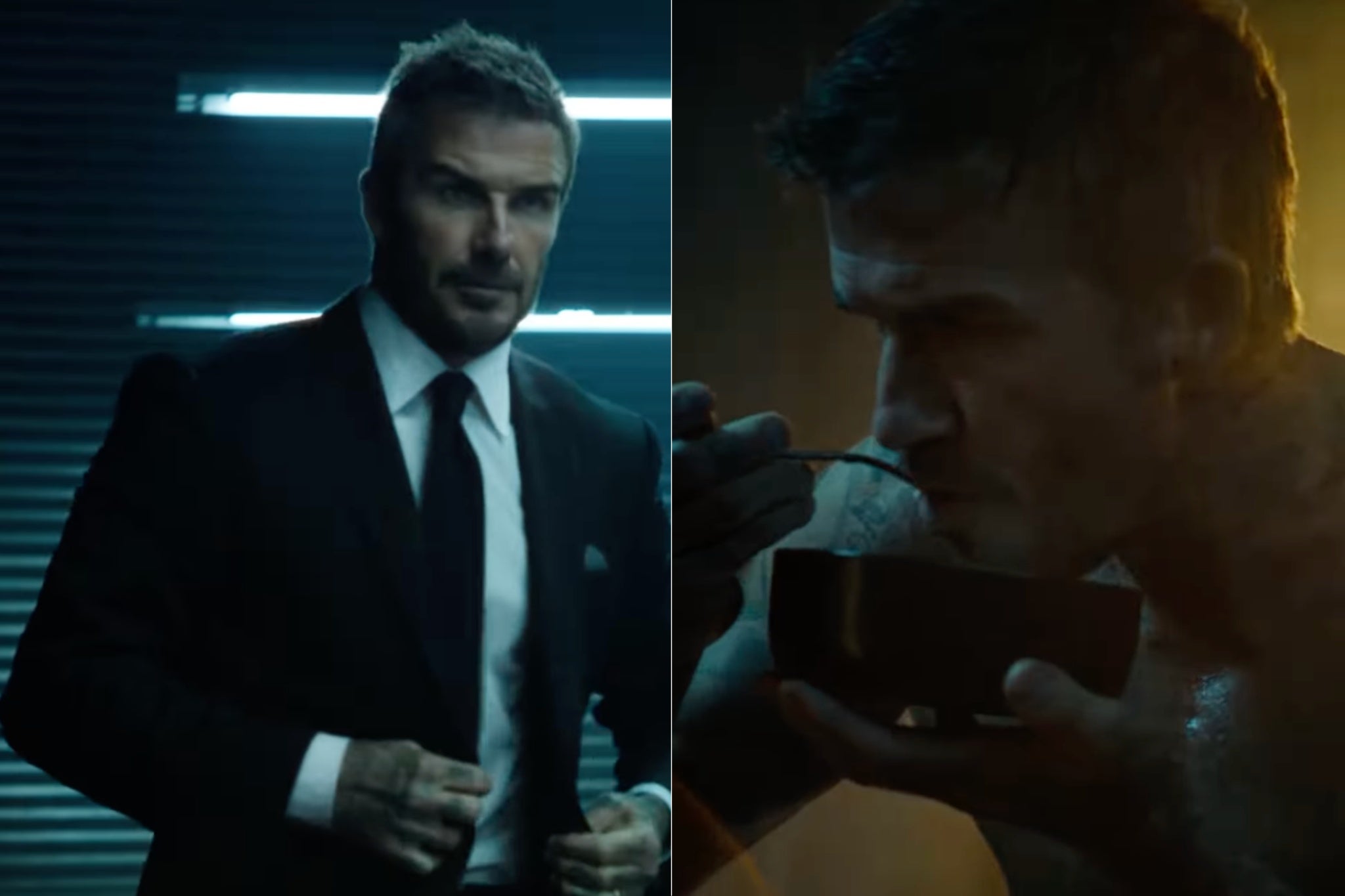 The ad showed Beckham eating cereal in between clips of him working out and playing pool