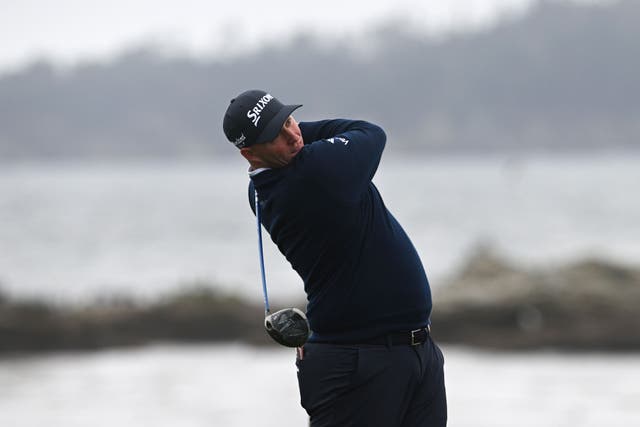 Sepp Straka on the 18th hole at Pebble Beach Golf Links during the third round of the AT&T Pebble Beach Pro-Am (AP/Nic Coury)