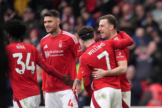 Nottingham Forest fired seven past Brighton on Saturday (Martin Rickett/PA)
