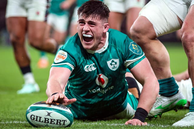 Ireland hooker Dan Sheehan celebrated a memorable return to Test rugby (Evan Treacy/PA)