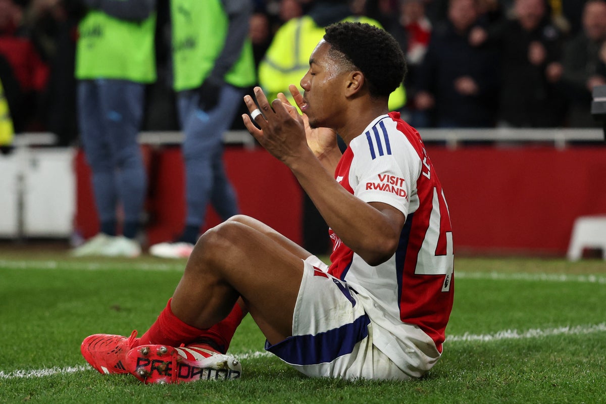 Myles Lewis-Skelly mocks Erling Haaland with goal celebration as Arsenal thrash Man City