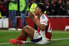 Myles Lewis-Skelly mocks Erling Haaland with goal celebration as Arsenal thrash Man City