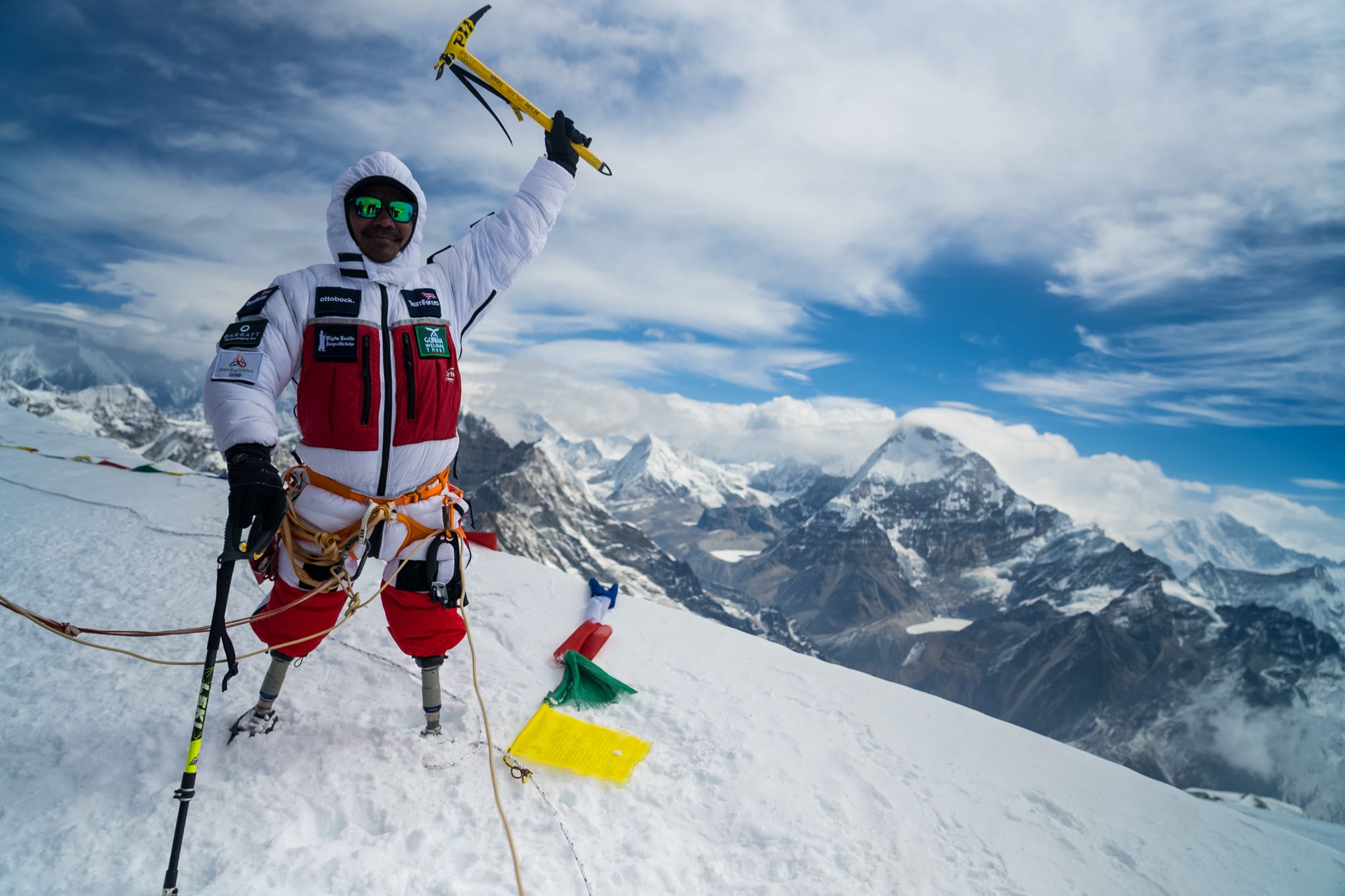 Hari Budha Magar at Mera Peak in Nepal (Abiral Rai/PA)