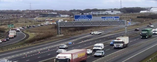 <p>A manhunt is underway on the M8</p>