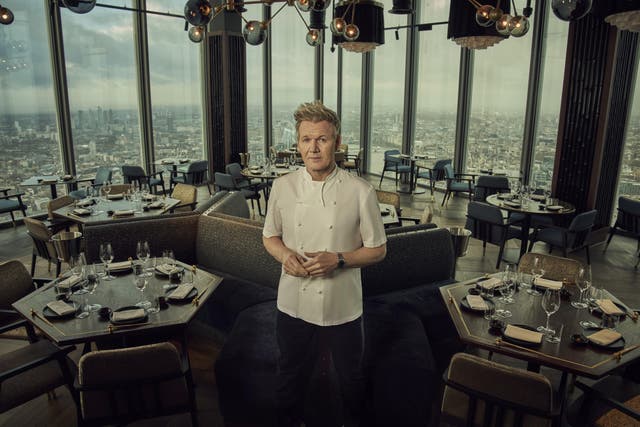 <p>Chef Gordon Ramsay at Lucky Cat 22 Bishopsgate </p>