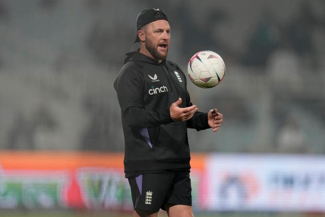 Brendon McCullum’s side lost the T20 series in India (Bikas Das/AP)