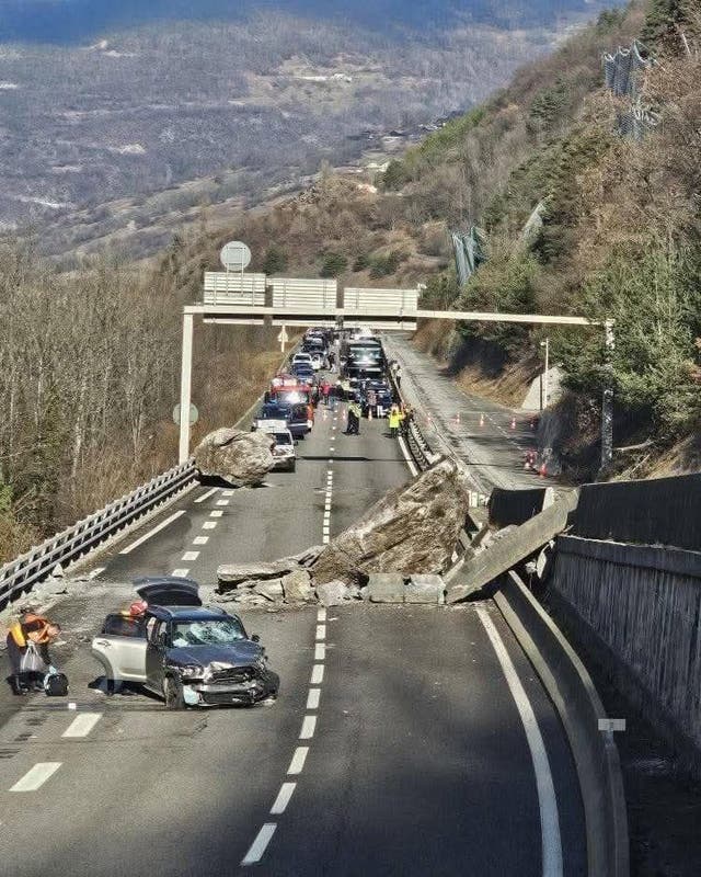 <p>A landslide on the RN90 caused an 18-mile traffic jam on Saturday </p>