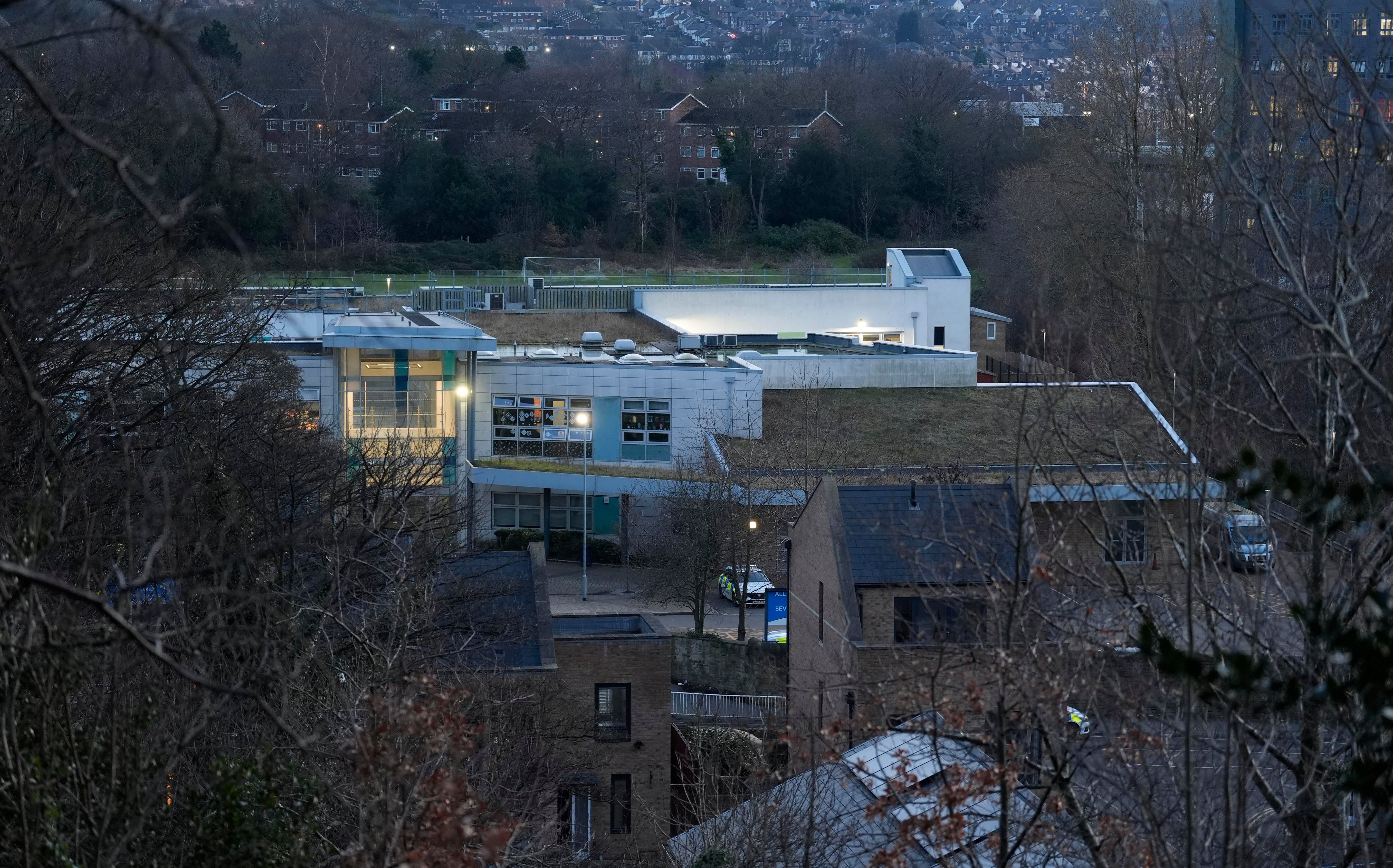 A general view of All Saints Catholic High School