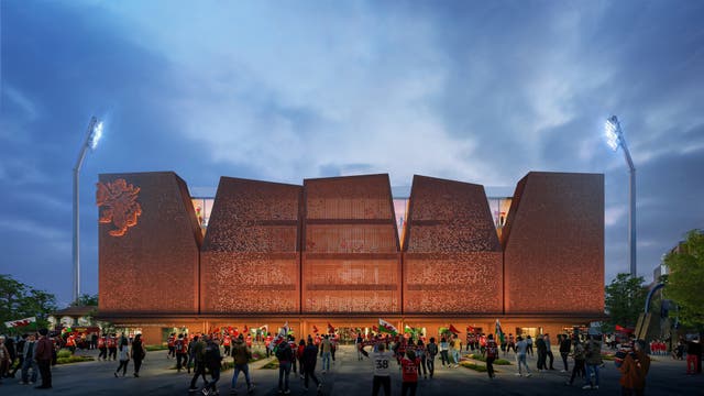 <p>Wrexham have designed a new stand for their stadium</p>
