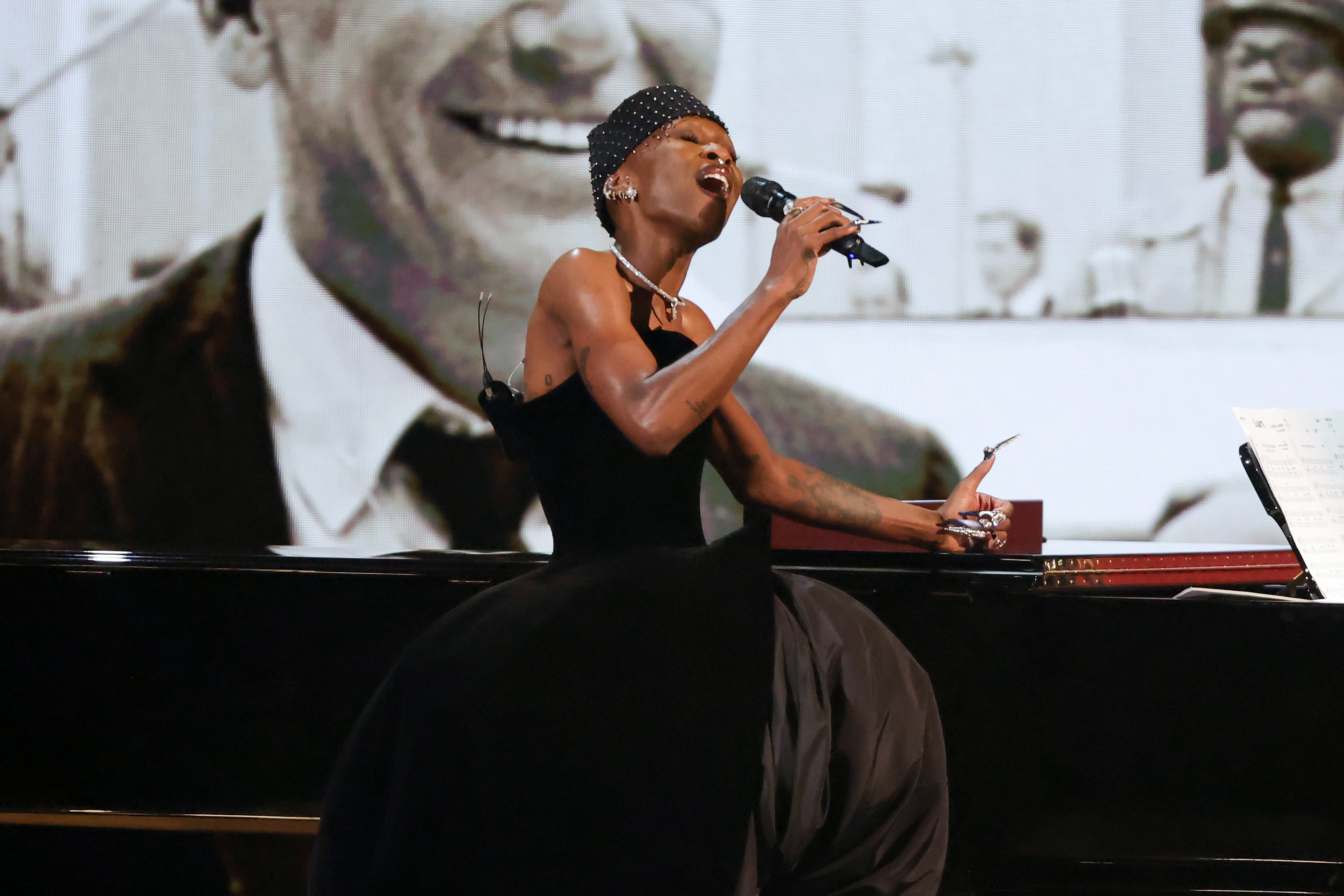 Cynthia Erivo performs at the 2025 Grammys