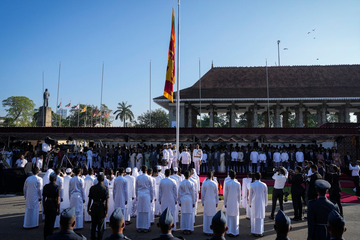 Debt-stricken Sri Lanka marks independence day as new president pledges to rebuild the country