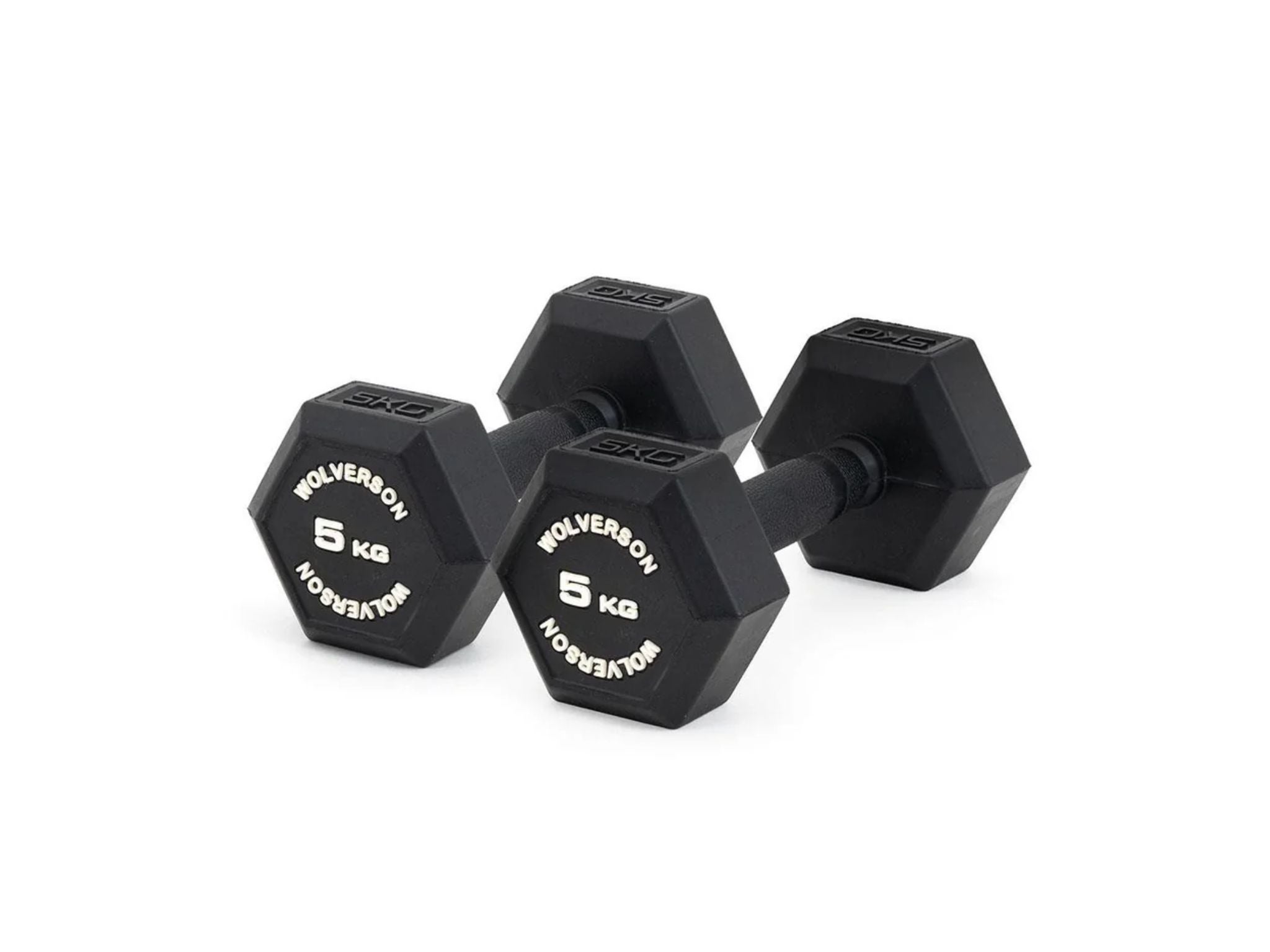 Wolverson rubber hex dumbbell pairs