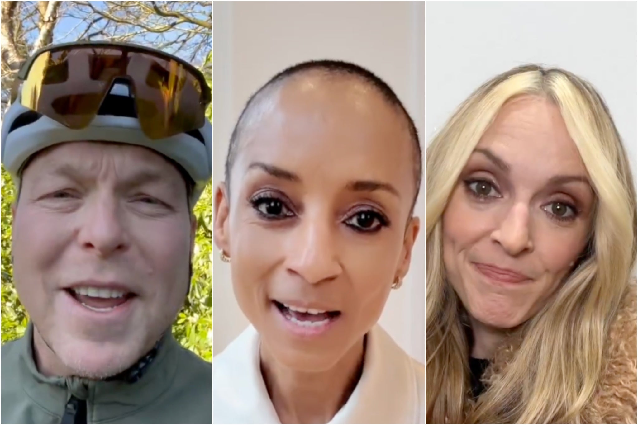 Sir Chris Hoy, Adele Roberts and Fearne Cotton were among the celebrities sending messages of support and thanks on World Cancer Day