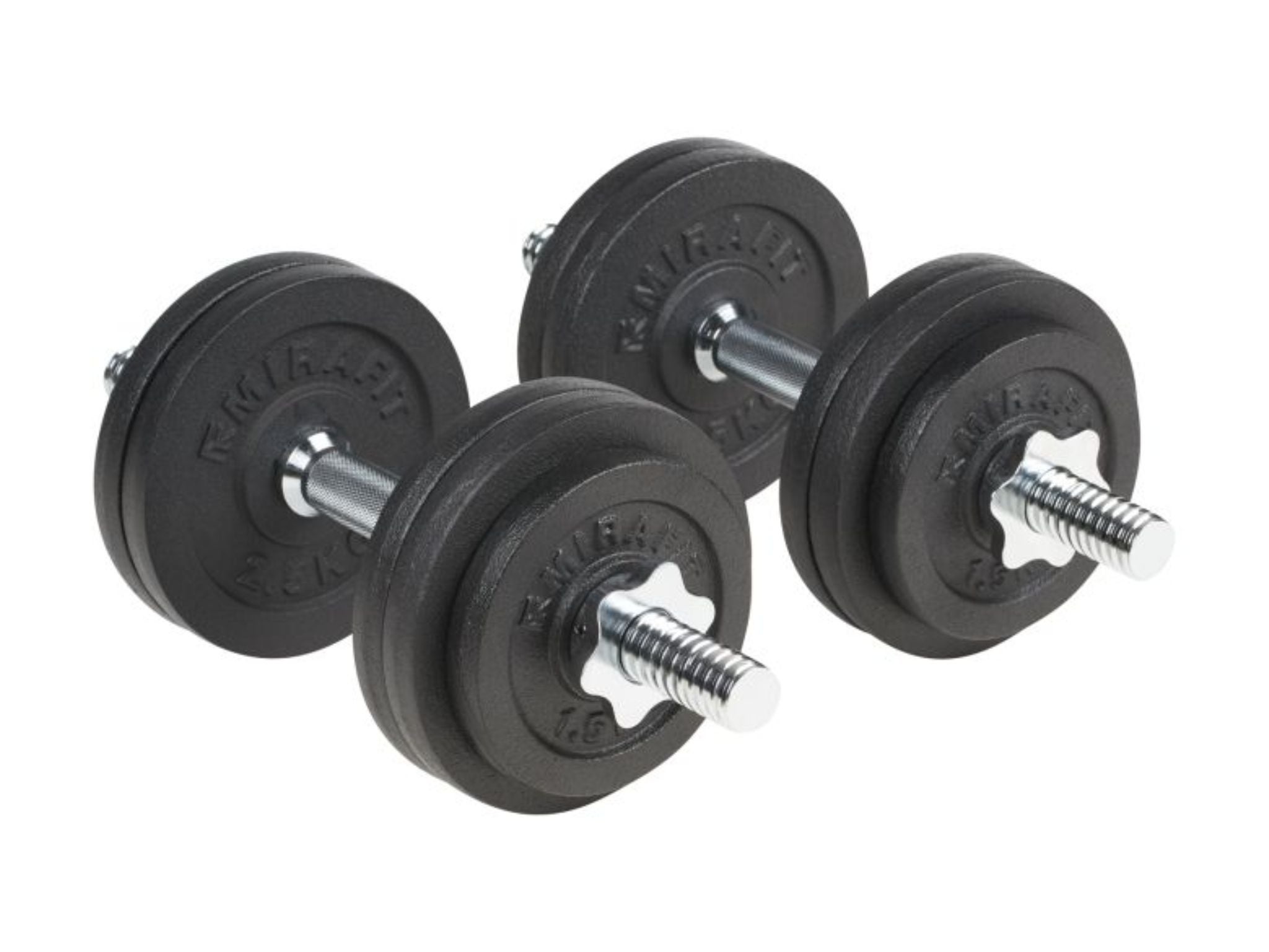 Mirafit cast iron adjustable dumbbells