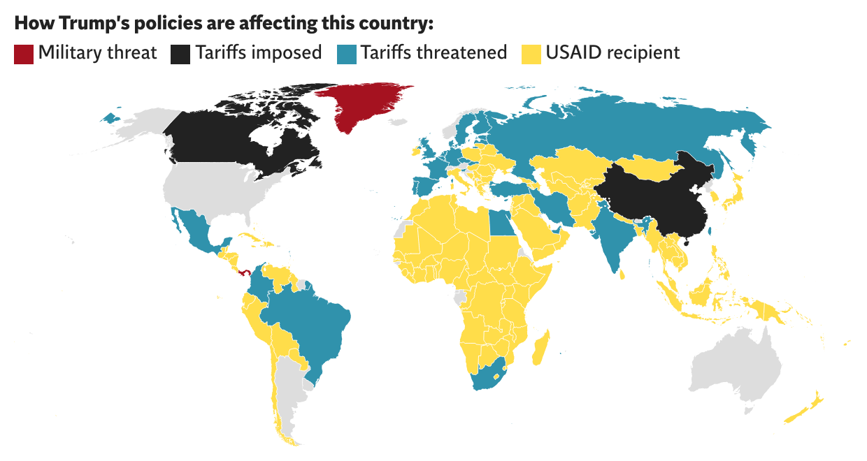 <p>Most countries worldwide will face challenges from Trump’s withdrawal of USAID or possible tariffs. </p>
