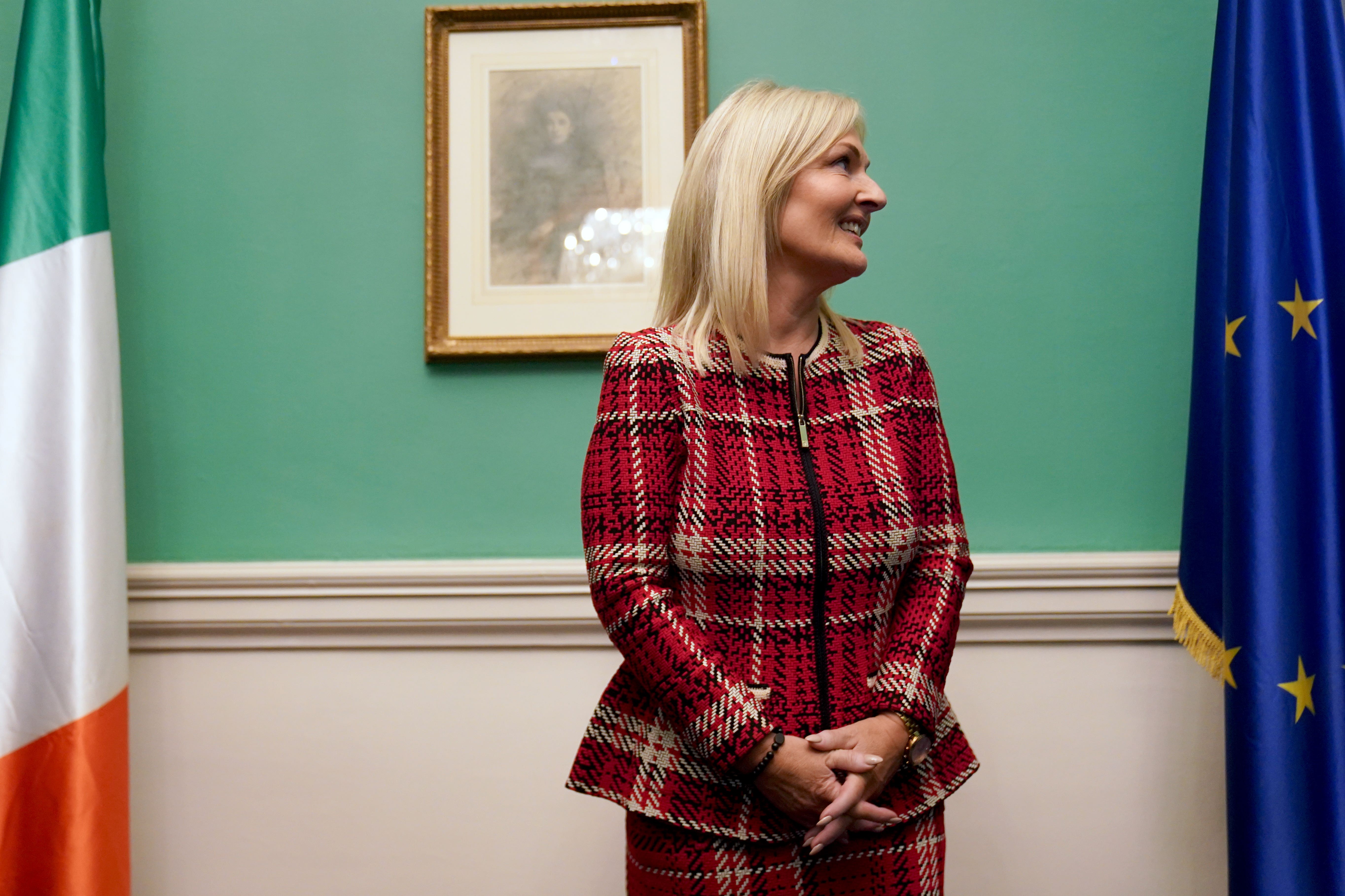 Independent TD Verona Murphy in her office at Leinster House, Dublin, after she was elected as the new Ceann Comhairle (Brian Lawless/PA)