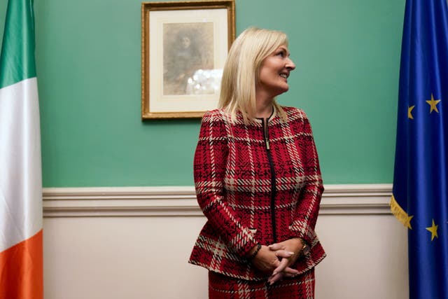 Independent TD Verona Murphy in her office at Leinster House, Dublin, after she was elected as the new Ceann Comhairle (Brian Lawless/PA)