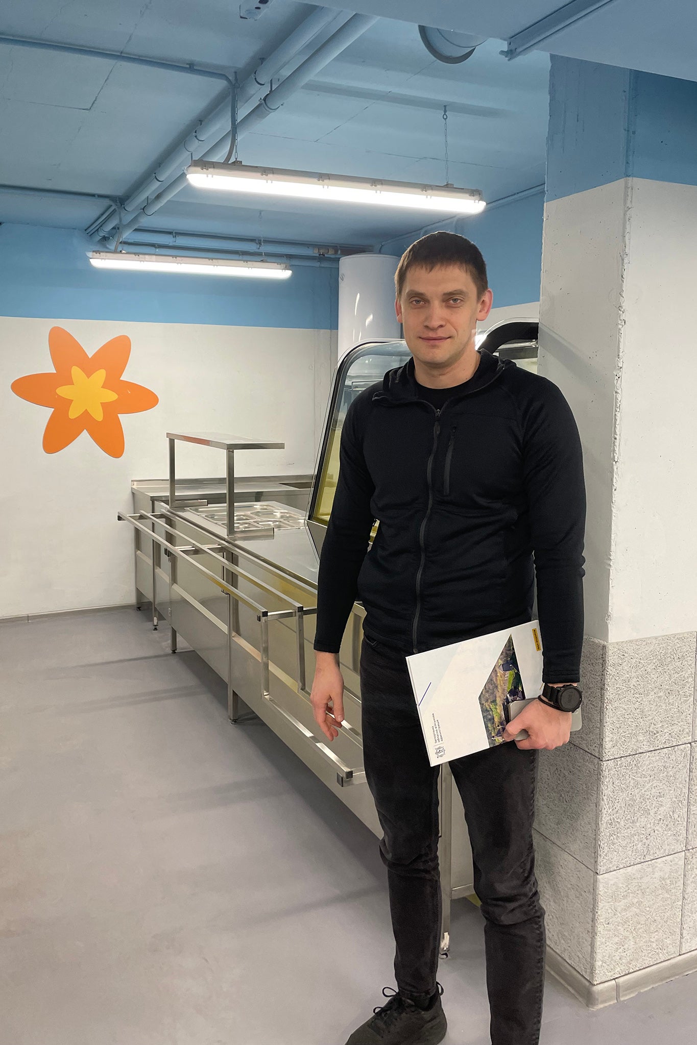 Zaporizhzhia region governor Ivan Fedorov in the underground school