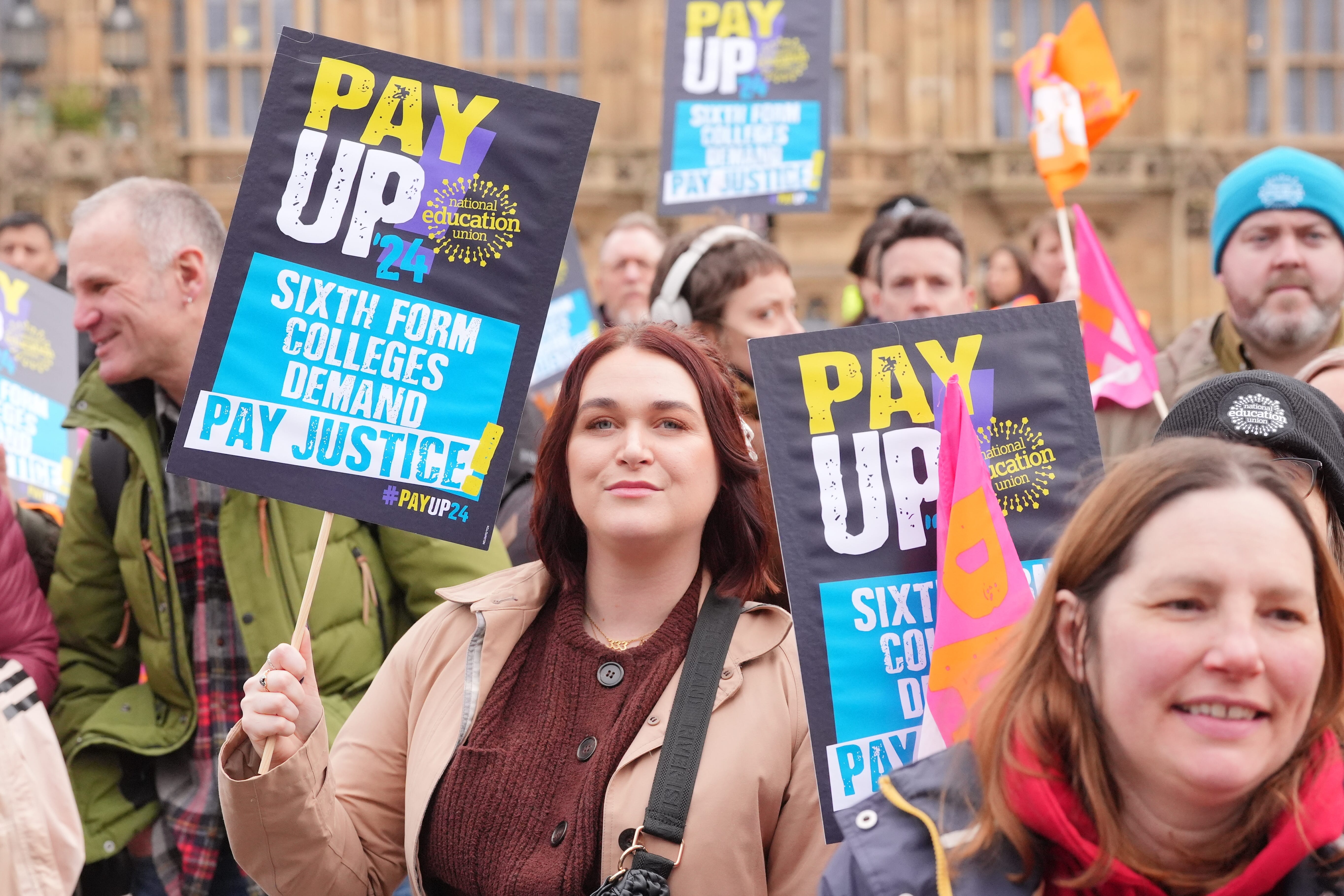 Two days of strike action by teacher members of the National Education Union in sixth form colleges across England have been suspended (Jonathan Brady/PA)