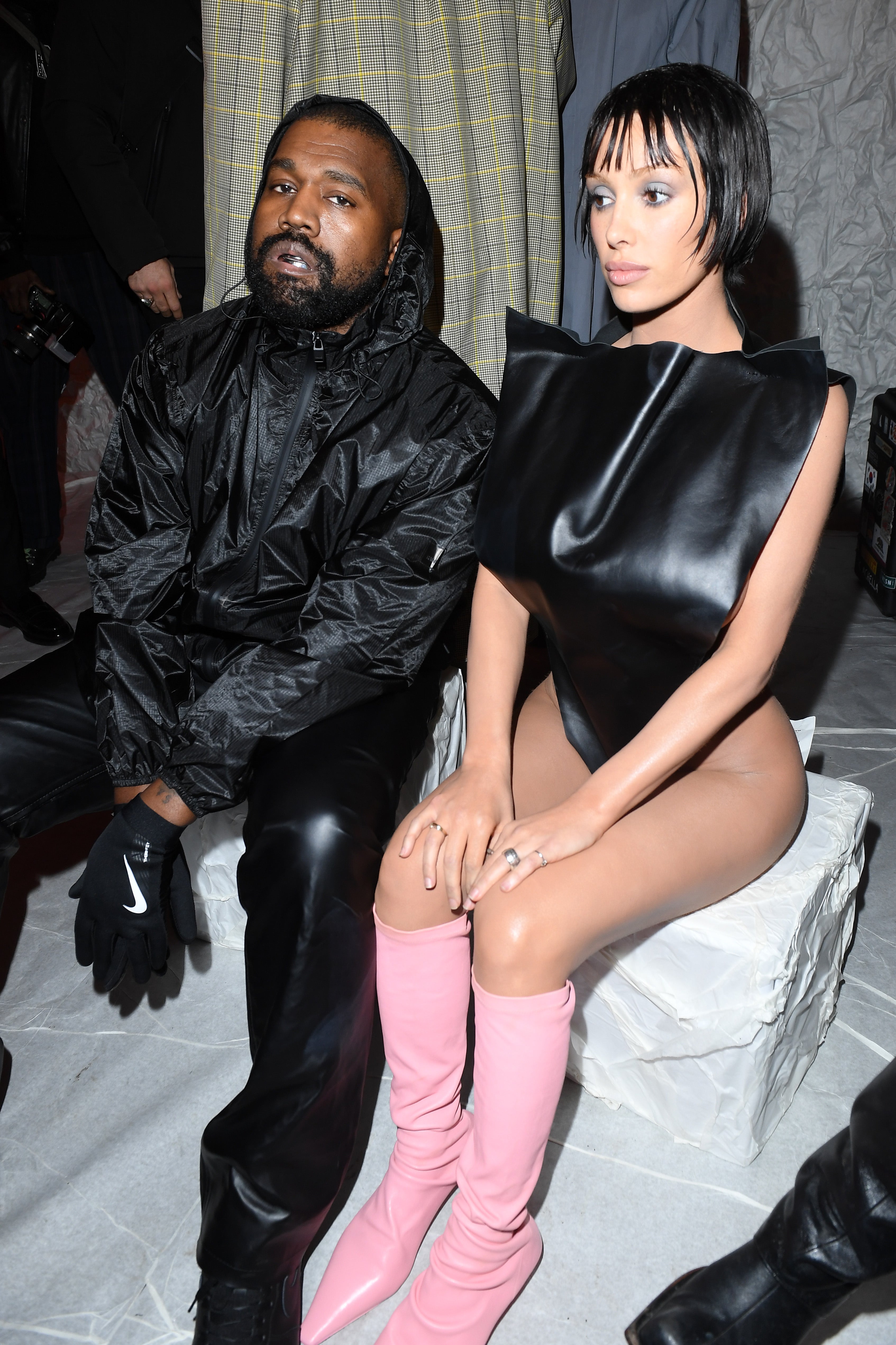 Kanye West and Bianca Censori at Marni’s Fall/Winter 2024 show