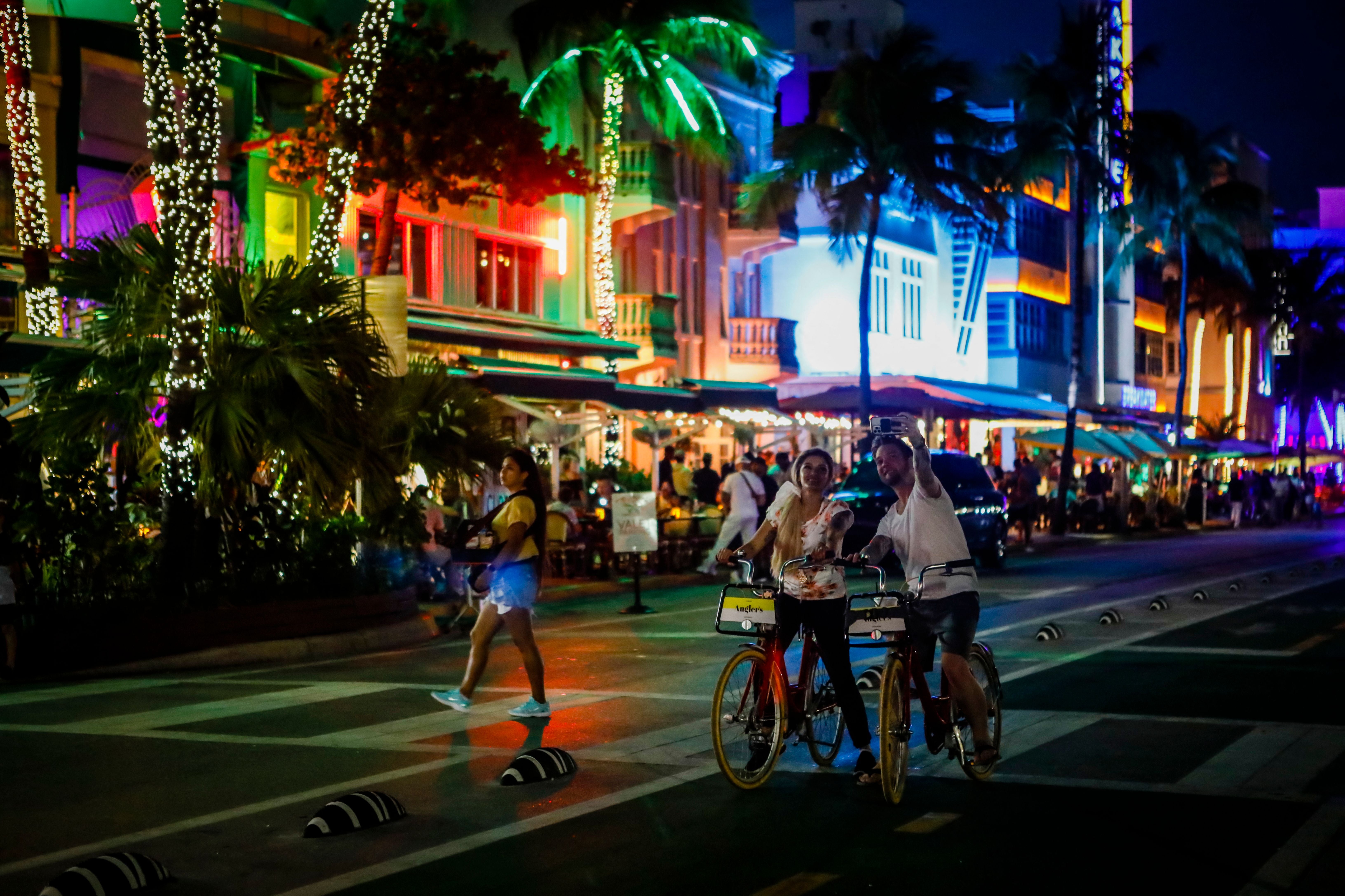 <p>Crowds gather in Miami Beach during spring break season. The city has implemented yet another program to curb spring breakers and ensure the area remains safe next month</p>