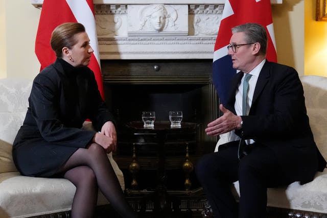 Prime Minister Sir Keir Starmer welcomes Prime Minister of Denmark Mette Frederiksen to 10 Downing Street, London, ahead of a bilateral meeting. Picture date: Tuesday February 4, 2025.