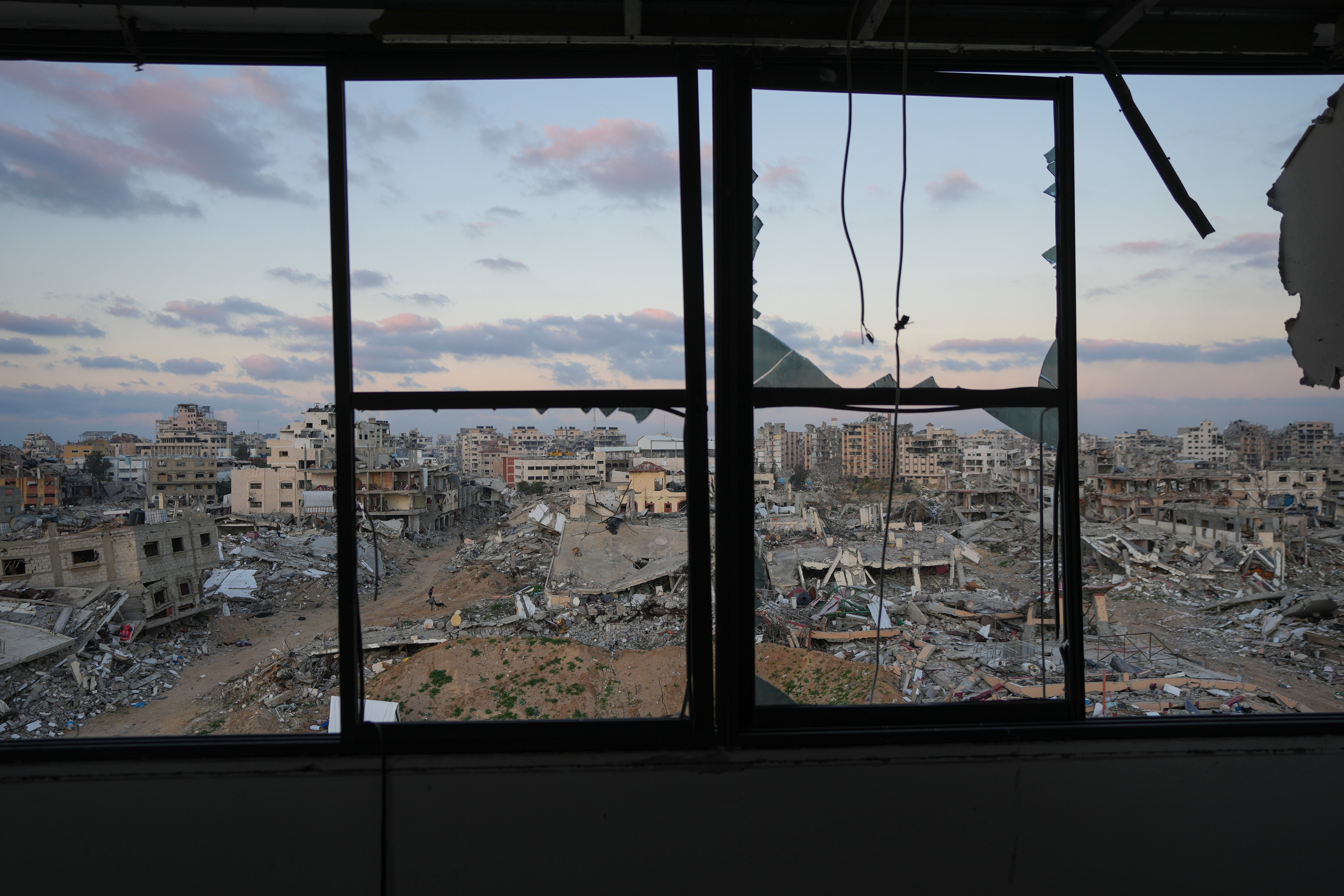 An area in Gaza City that has been destroyed in the war