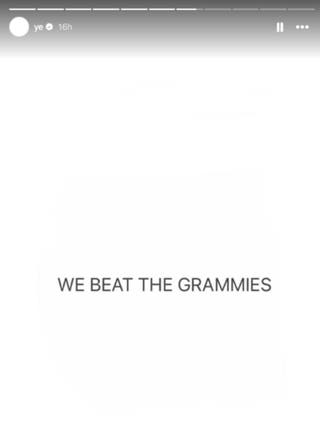 Kanye West claims he and Bianca Censori ‘beat the Grammys’ with red