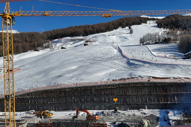 <p>Work is underway at the Livigno Snow Park but it has been hit by delays</p>