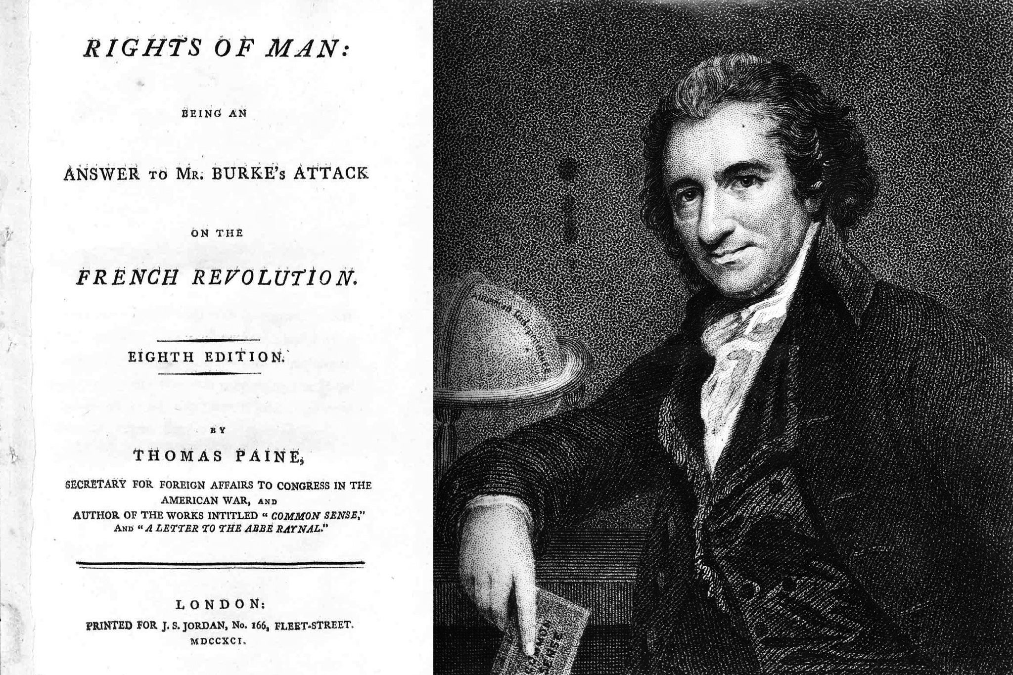 Thomas Paine wrote ‘Rights of Man’ in response to Edmund Burke’s ‘Reflections on the Revolution in France’ (1790)