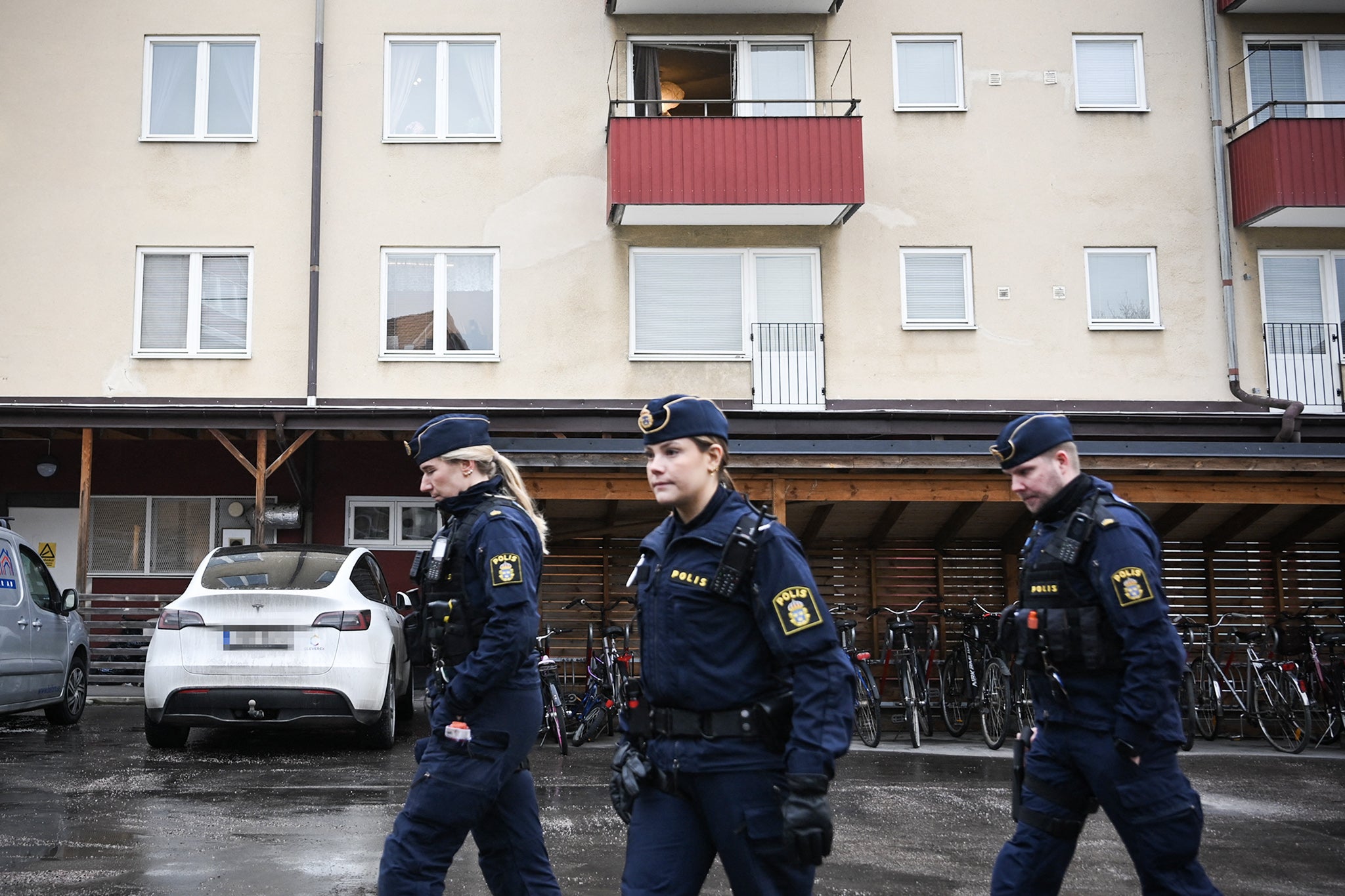 Police raided the building where the suspected gunman lived