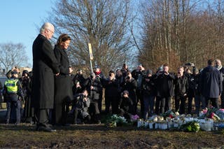 The royals will visit a memorial service later on Wednesday