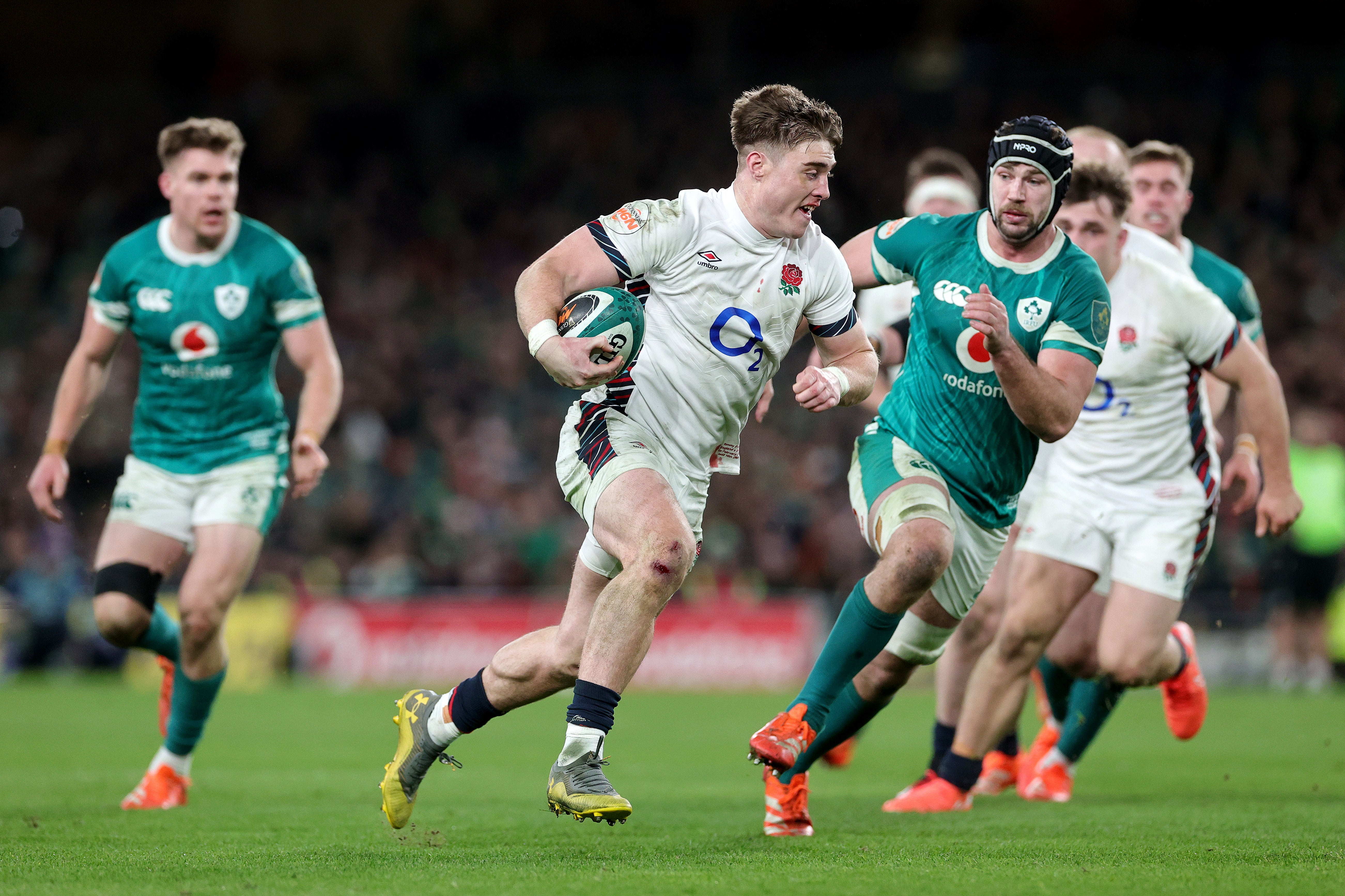 Tommy Freeman's late try snatched England a losing bonus point against Ireland