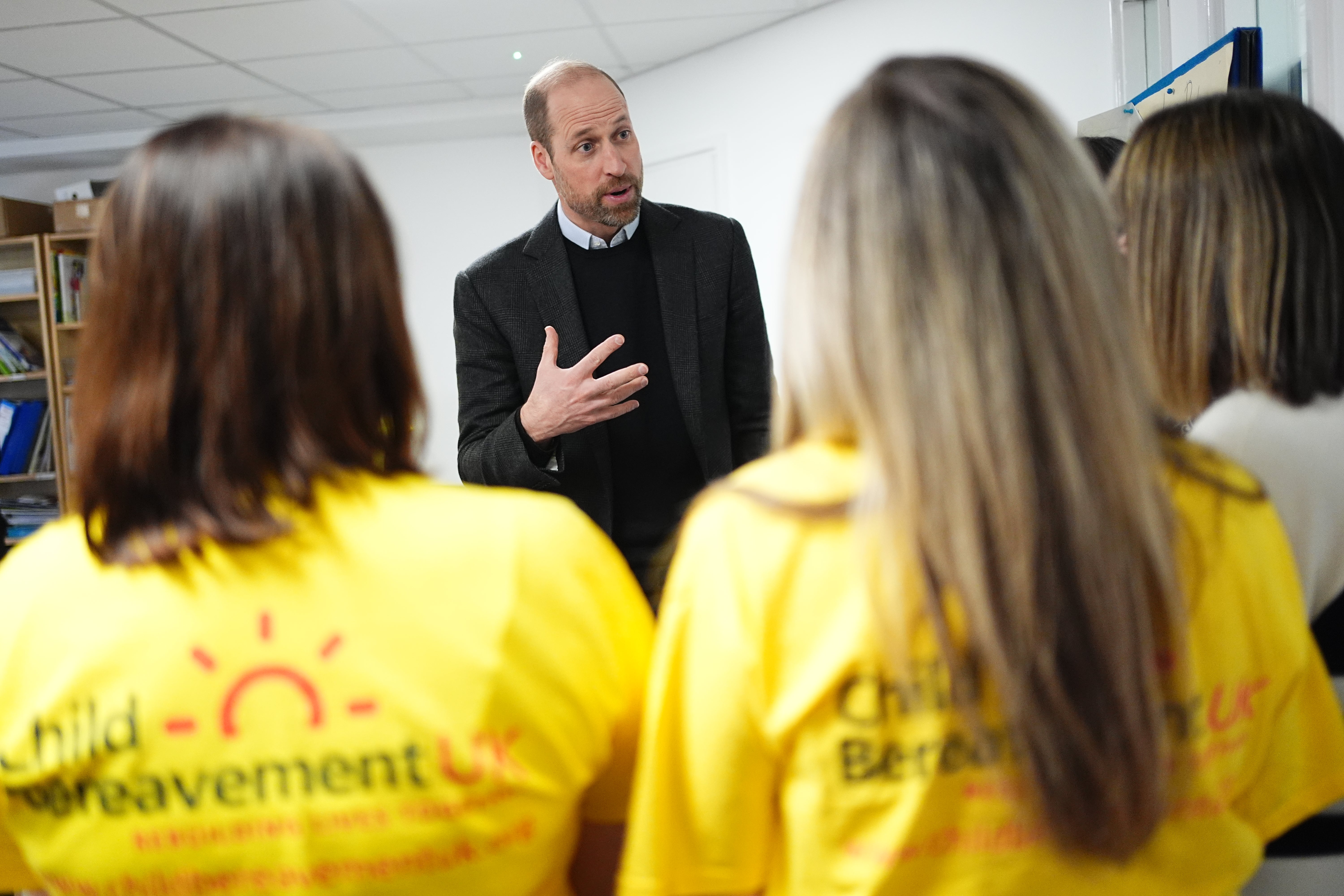 William met staff, volunteers and fundraisers