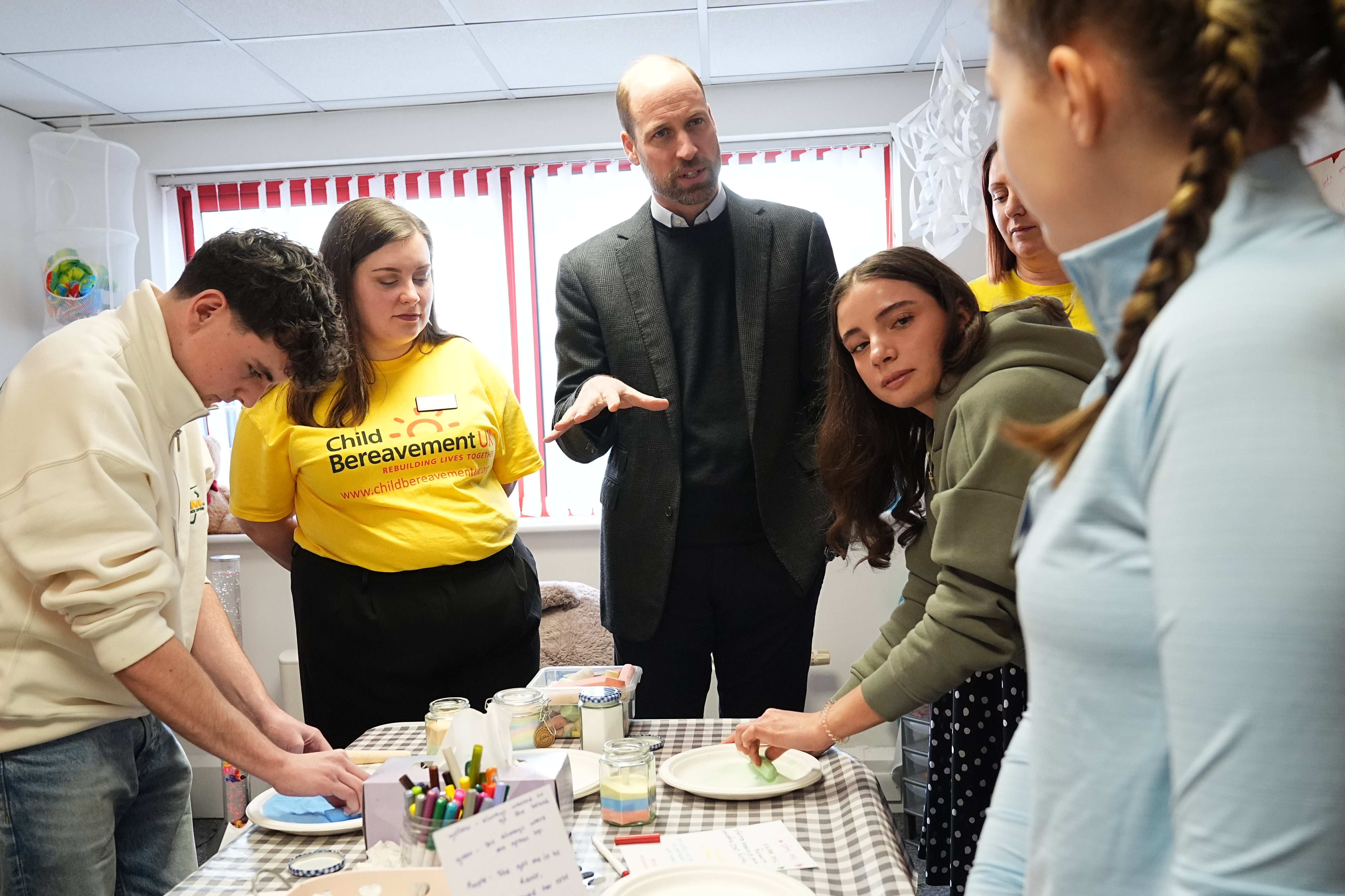 William talked to young people about how they had to do with grief