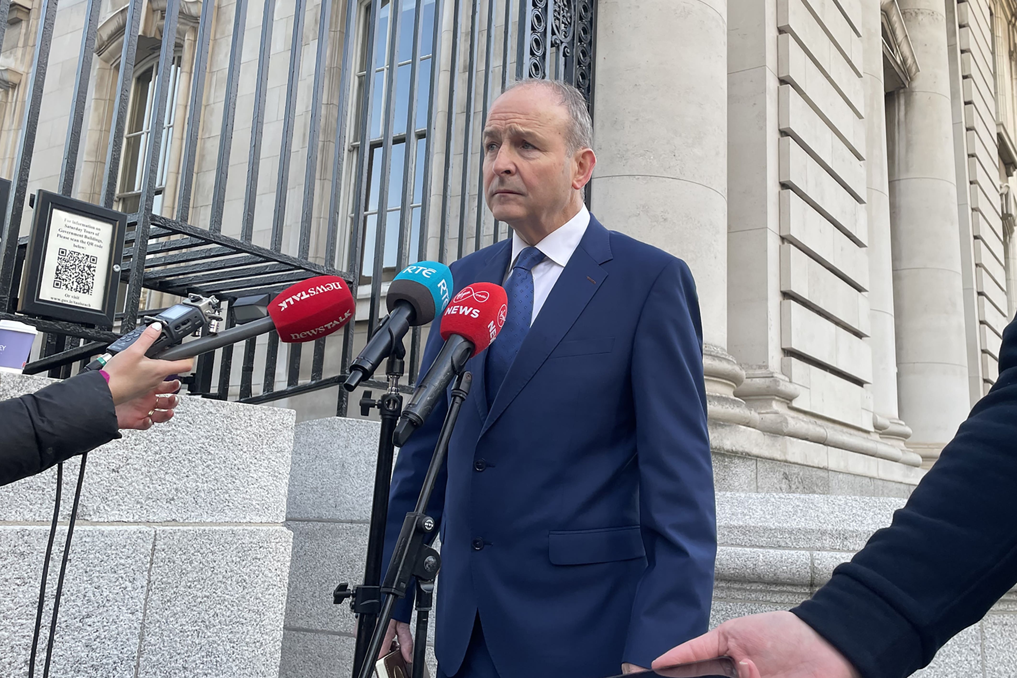 Taoiseach Micheal Martin reacts to Donald Trump’s comments on making the Gaza Strip the US-owned ‘Riviera of the Middle East’ (Brian Lawless/PA)
