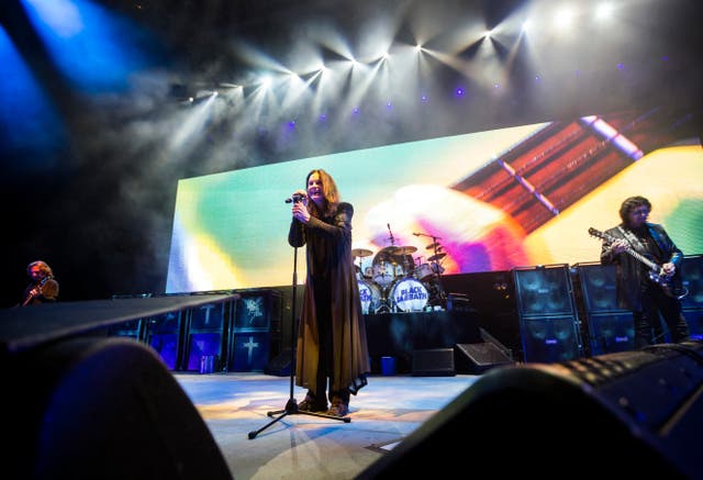 <p>Black Sabbath’s Ozzy Osbourne on stage in 2016</p>