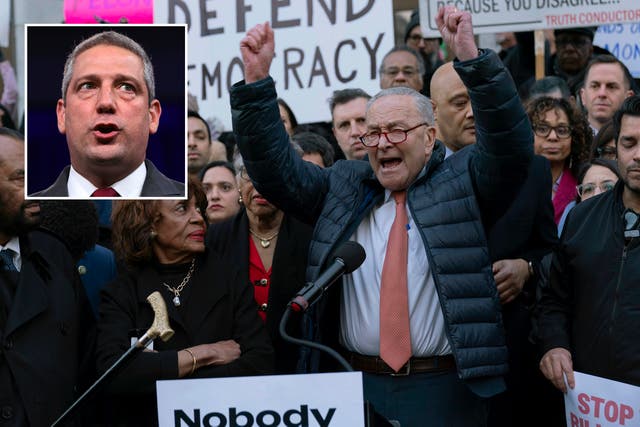 <p>Senator Chuck Schumer was mocked by a former top Democrat for chanting ‘we will win’ during a rally to oppose Elon Musk’s access to the Treasury Department</p>