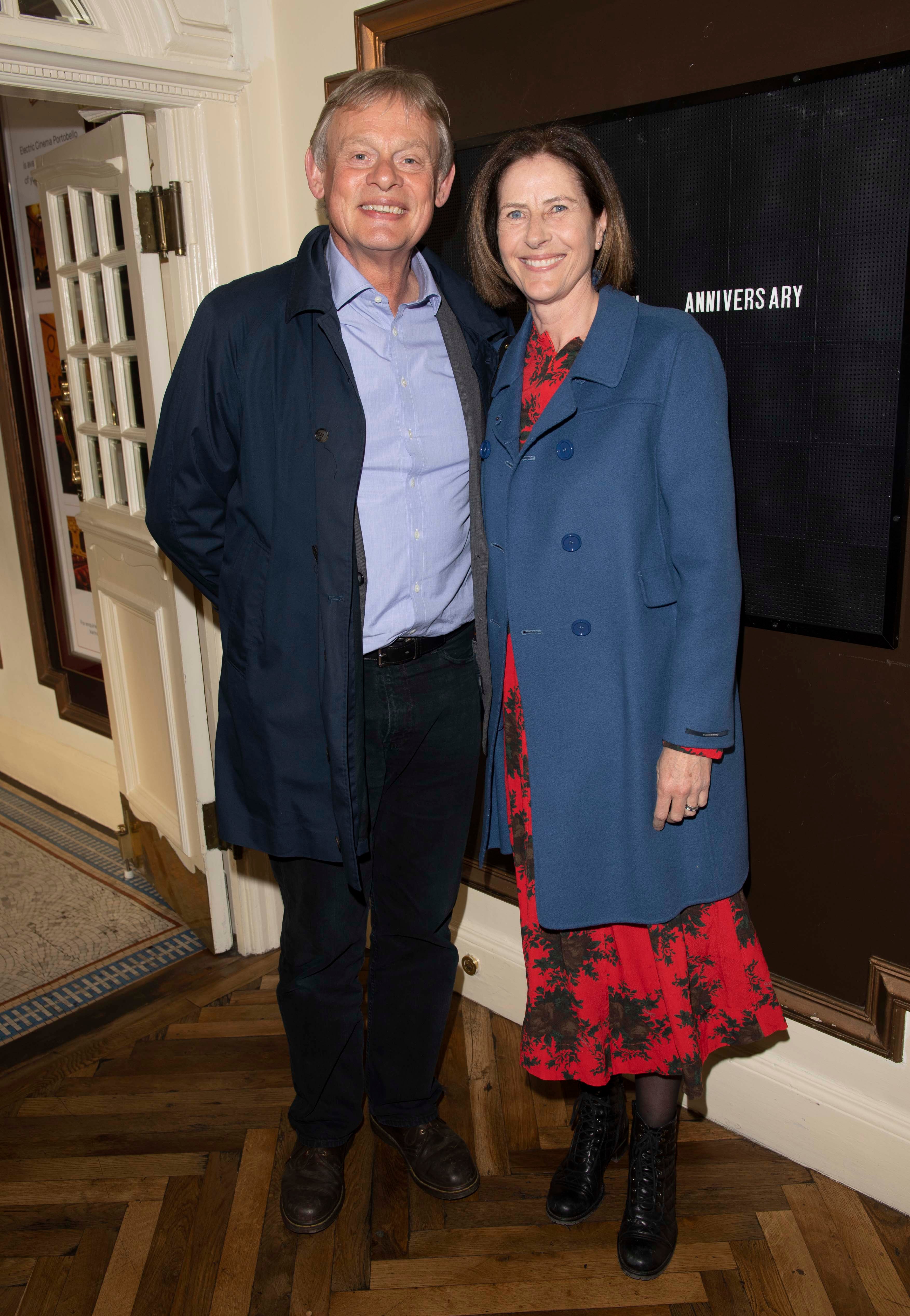 Martin Clunes with his wife of 28 years, Philippa Braithwaite