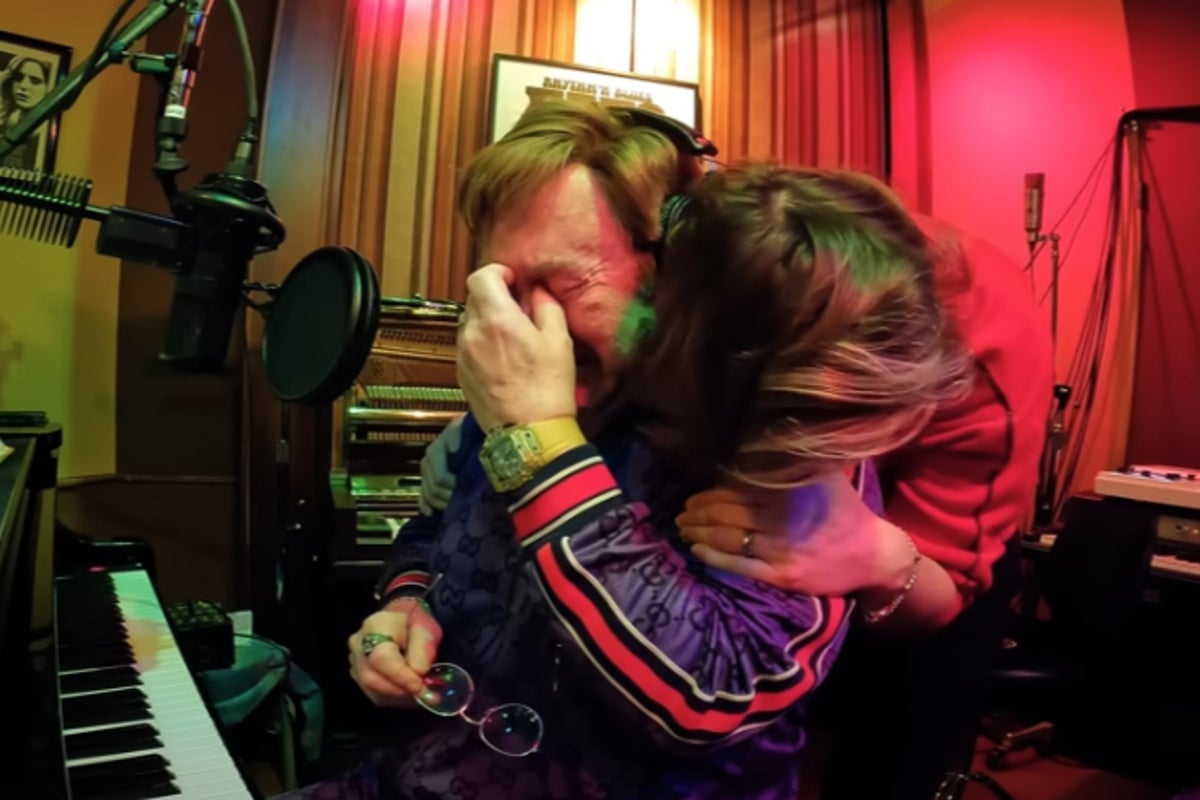 Elton John sobs mid-meltdown as he records new album with Brandi Carlile