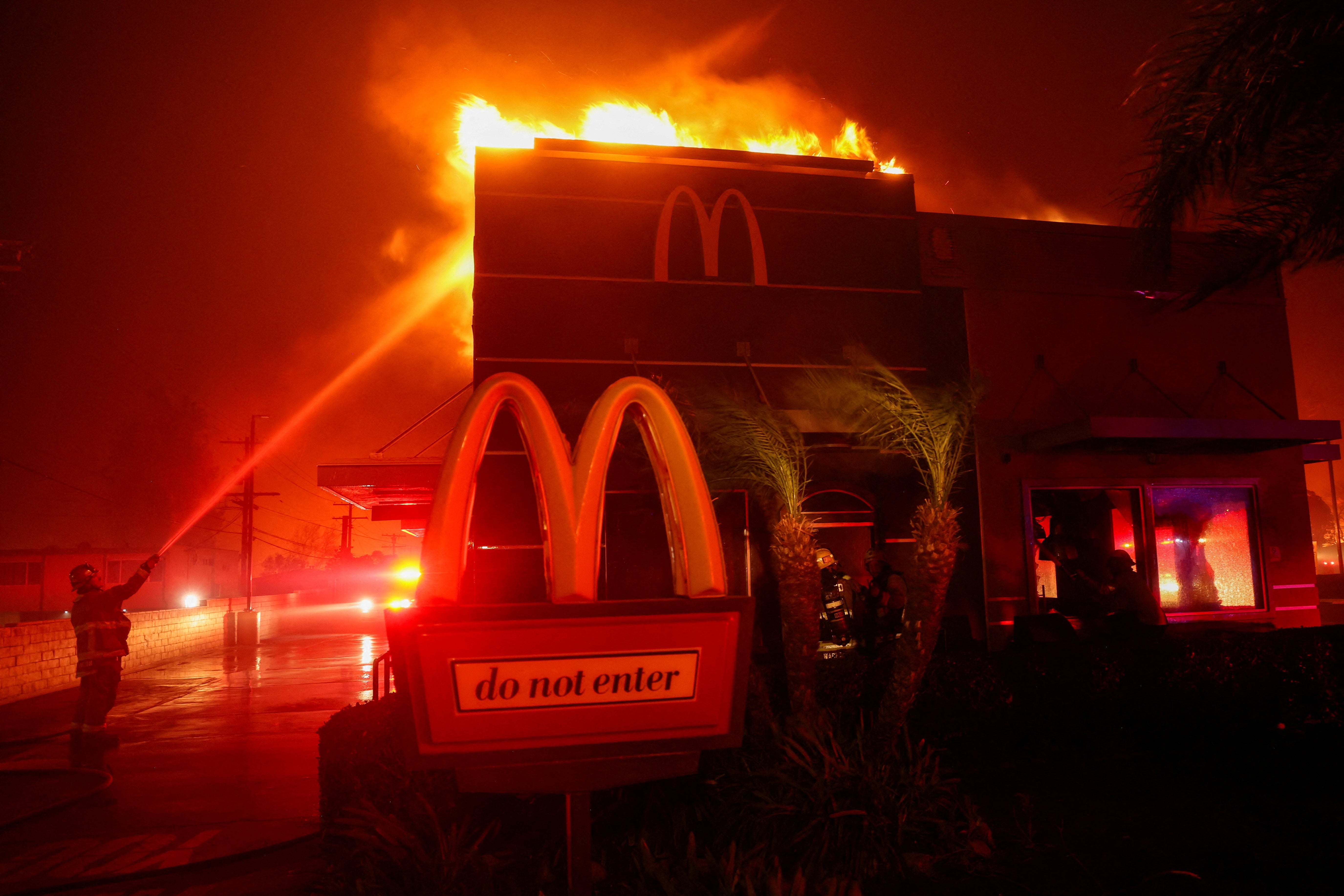 LA was hit by wildfires in the hottest January on record globally