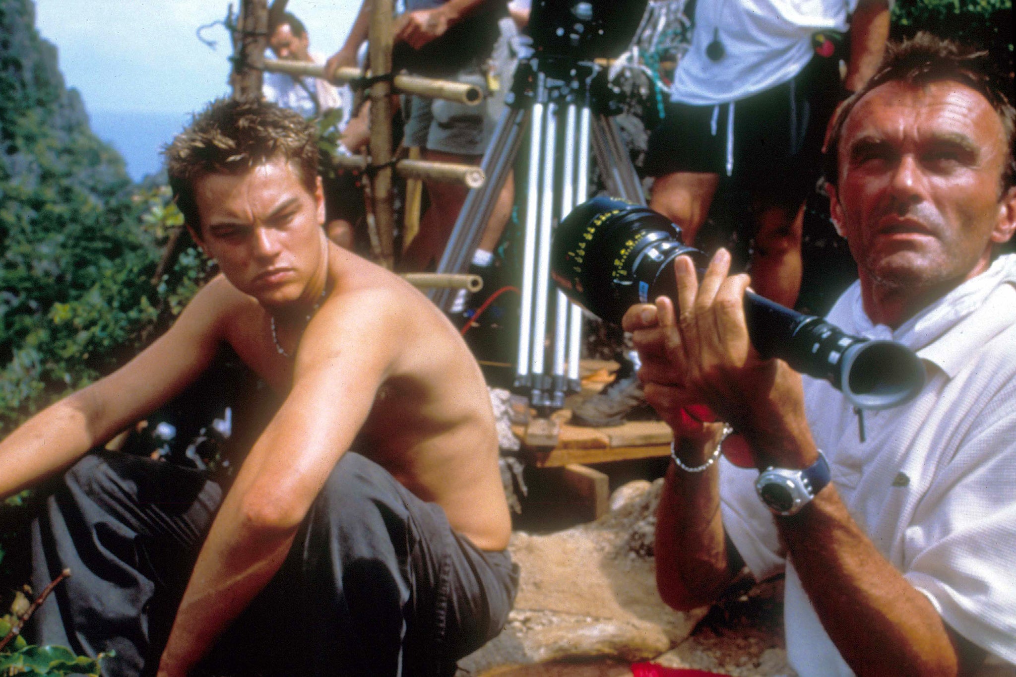 At the deep end: Leonardo DiCaprio and Danny Boyle on the set of the Beach