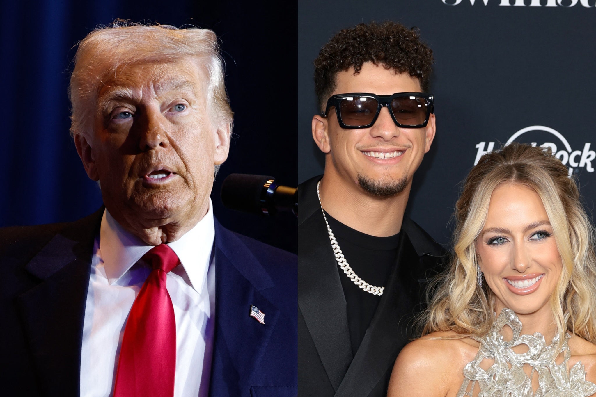 Brittany Mahomes gave birth to her third child with Patrick (right) in January