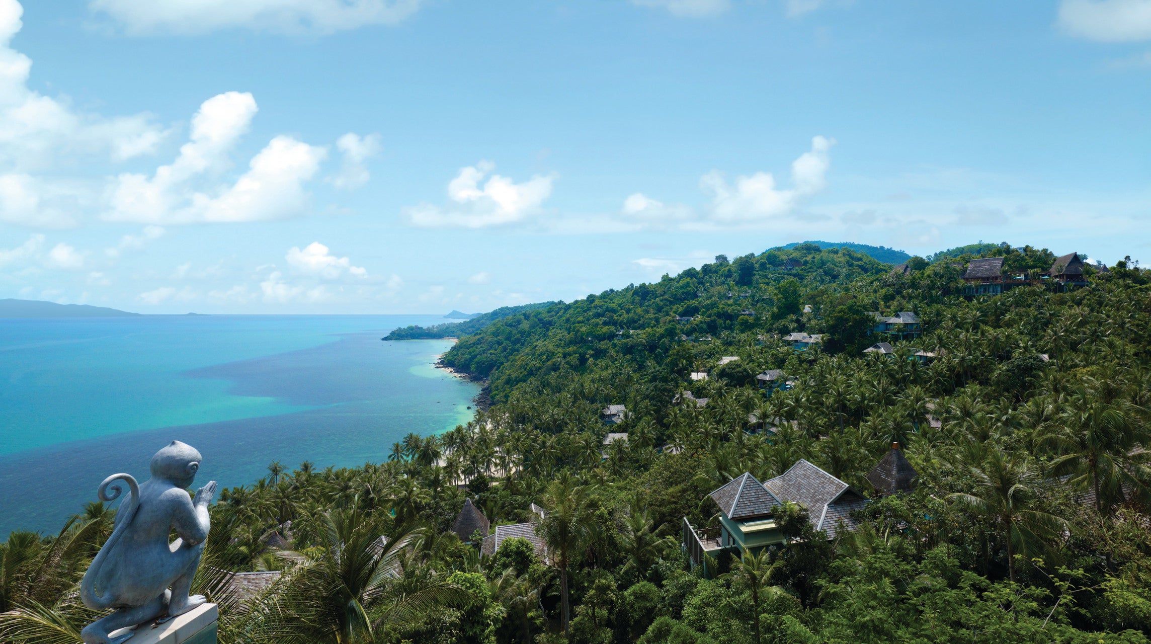  the view from the Four Seasons over the Gulf of Thailand