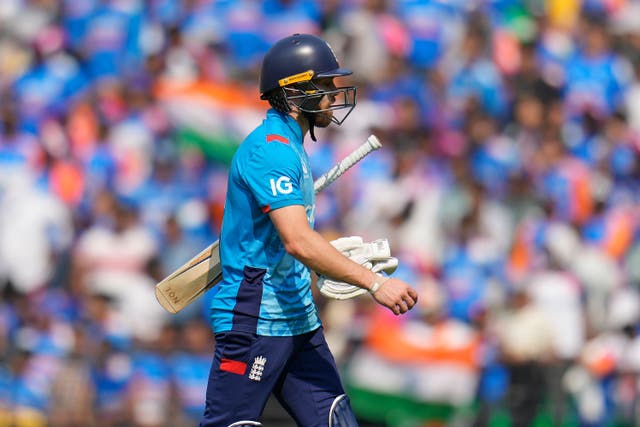 England never recovered the momentum following Phil Salt’s run-out (Aijaz Rahi/AP)