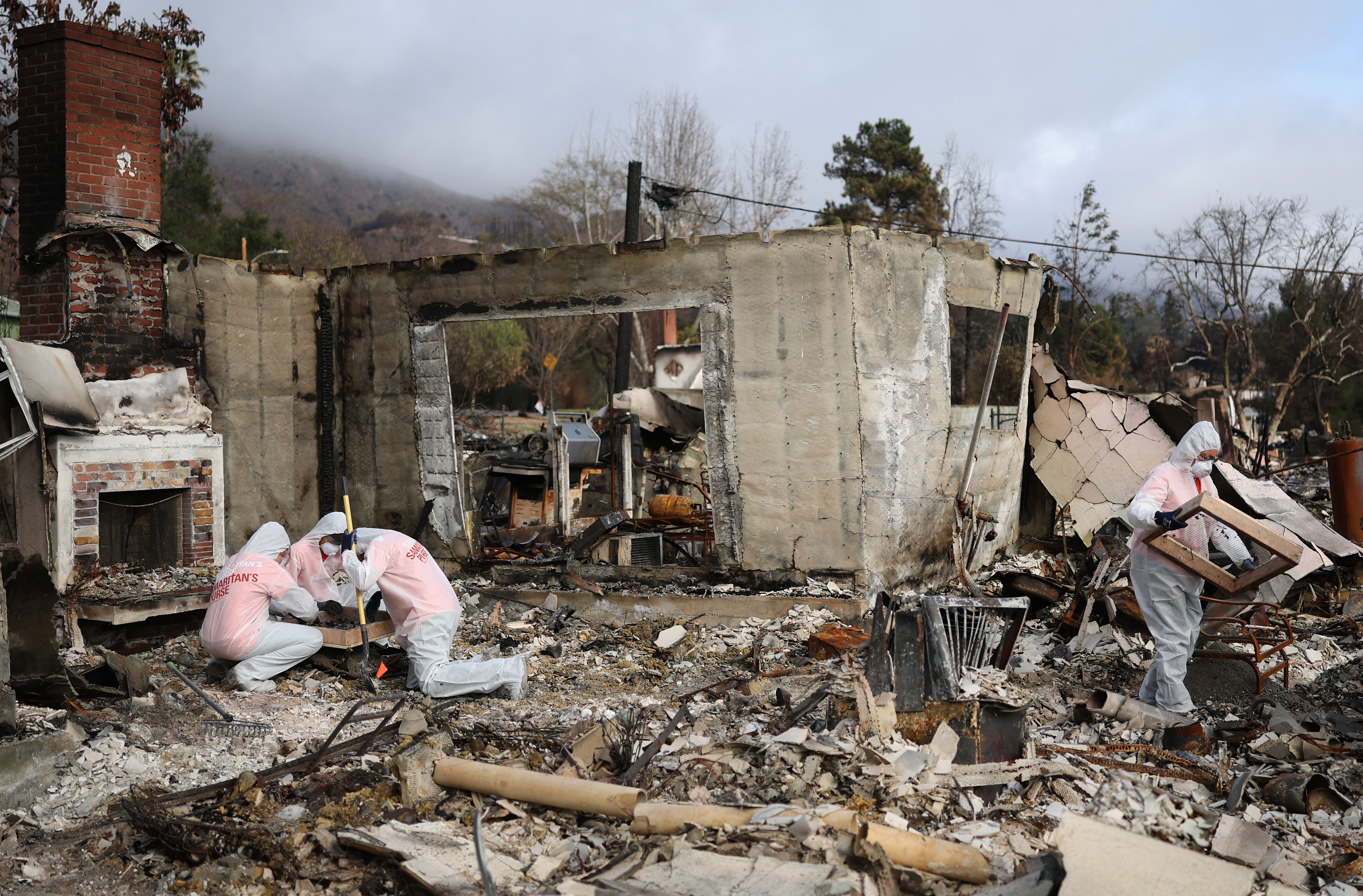 Destruição causada pelos incêndios