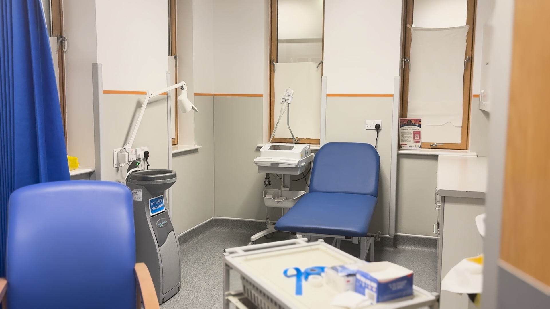 There are dedicated waiting rooms throughout the department