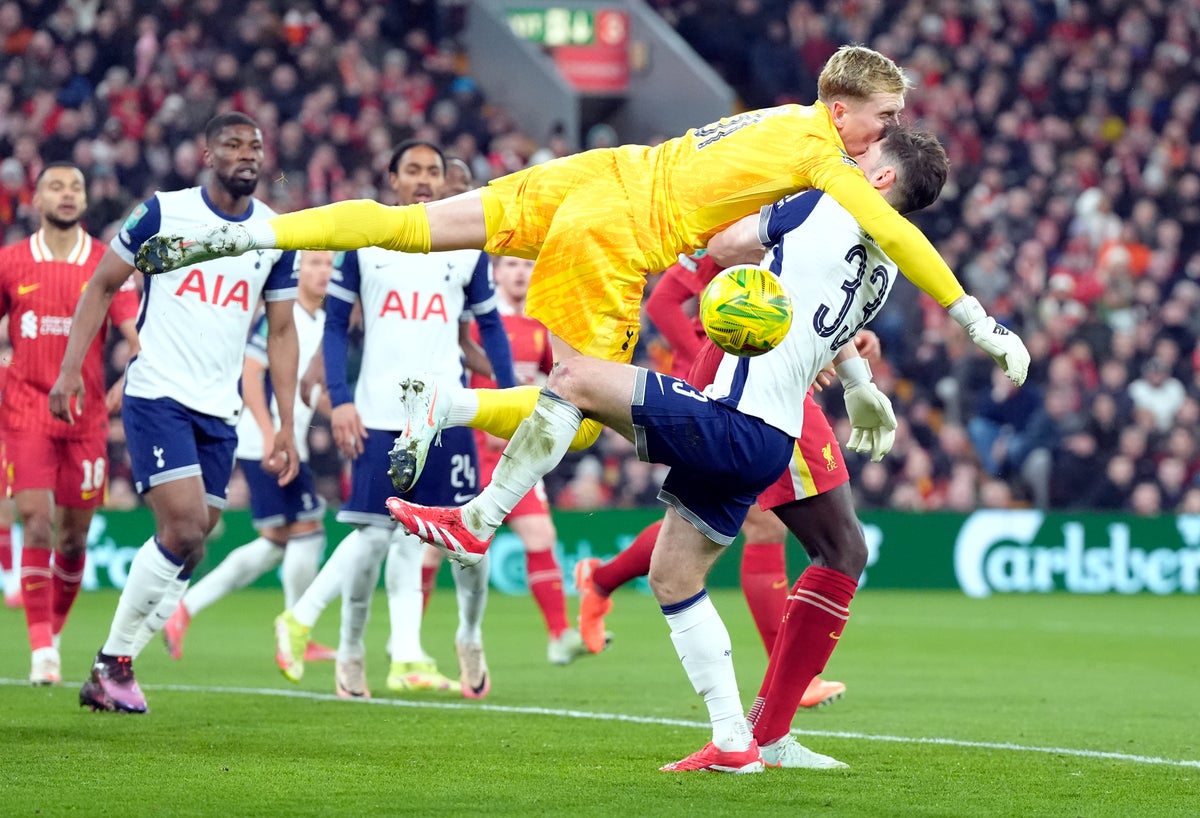 Liverpool vs Tottenham LIVE: Carabao Cup semi-final score and updates as Cody Gakpo nets opening goal