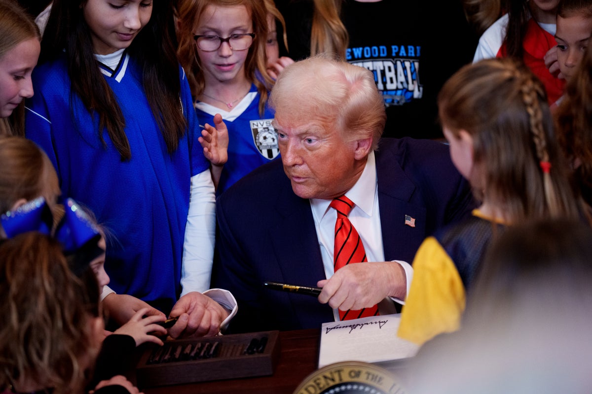 Trump bans trans athletes from women's sports as fallout from shocking Gaza comments continues: Live updates